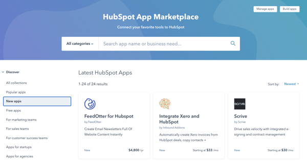 HubSpot App Marketplace