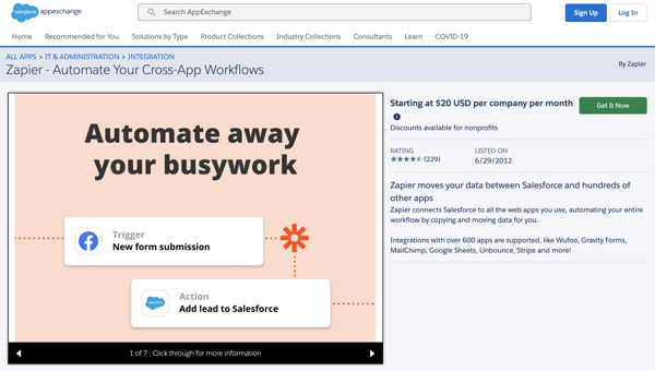 Zapier on Salesforce
