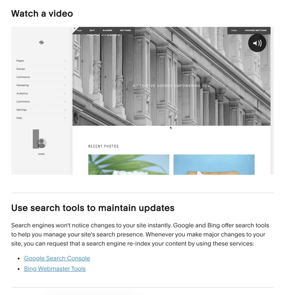 Self-Serve Knowledge Base_Squarespace 3