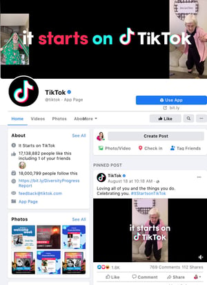 Social Media TikTok Facebook Image