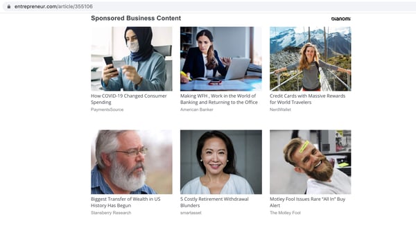 Sponsored Content on Entrepreneur