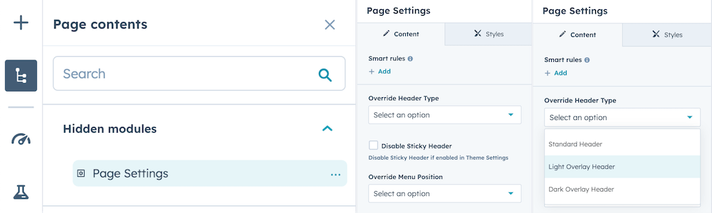 page-settings