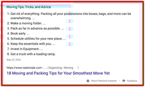 featured snippet