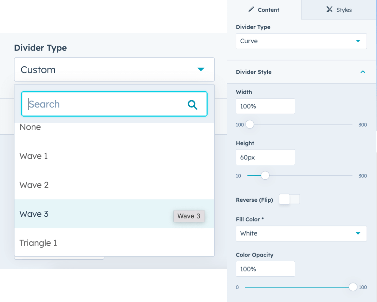 background-divider-setting