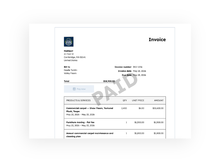 hubspot-invoice